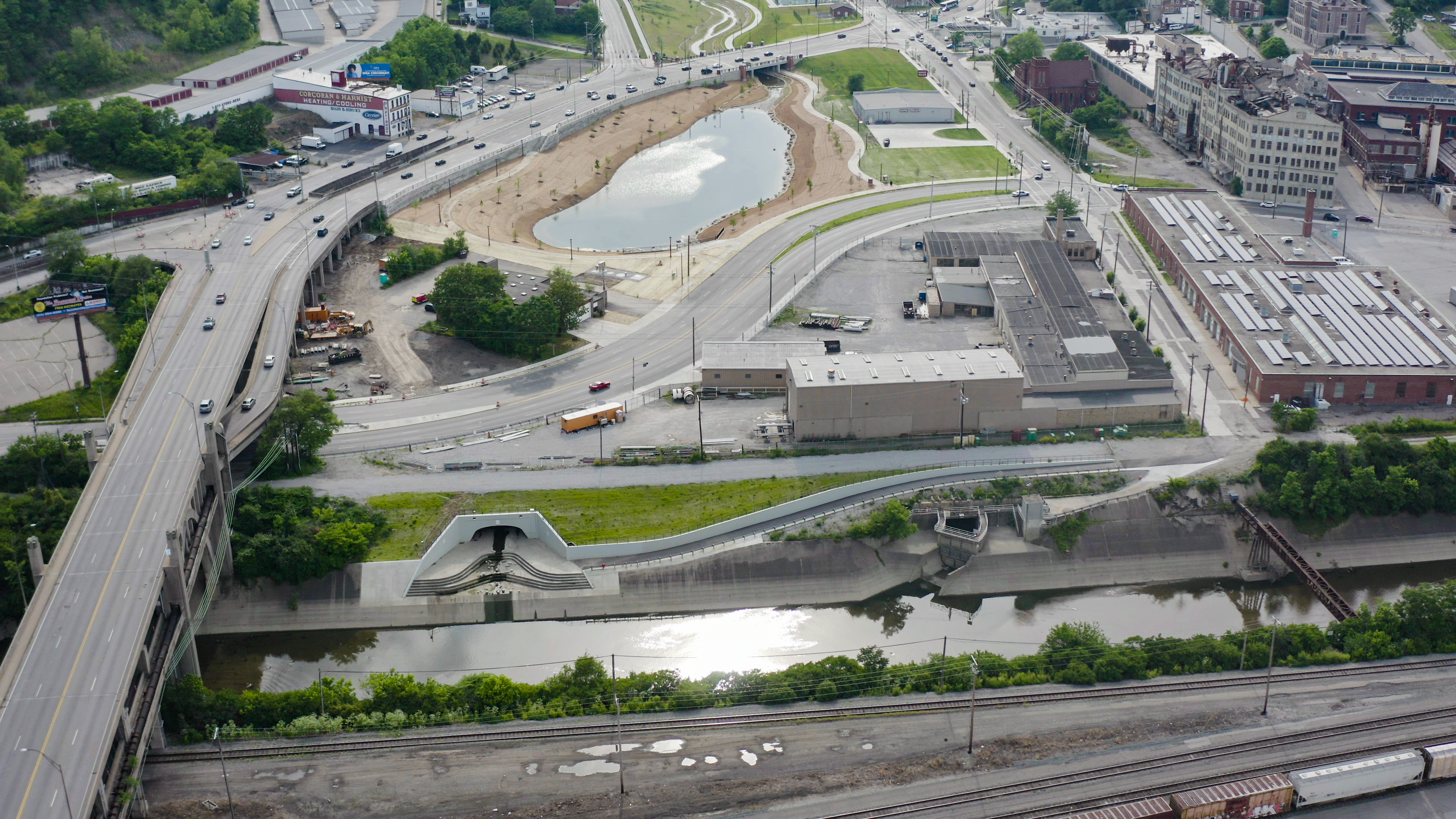 Outfall from the Lick Run Greenway into the Mill Creek in 2021