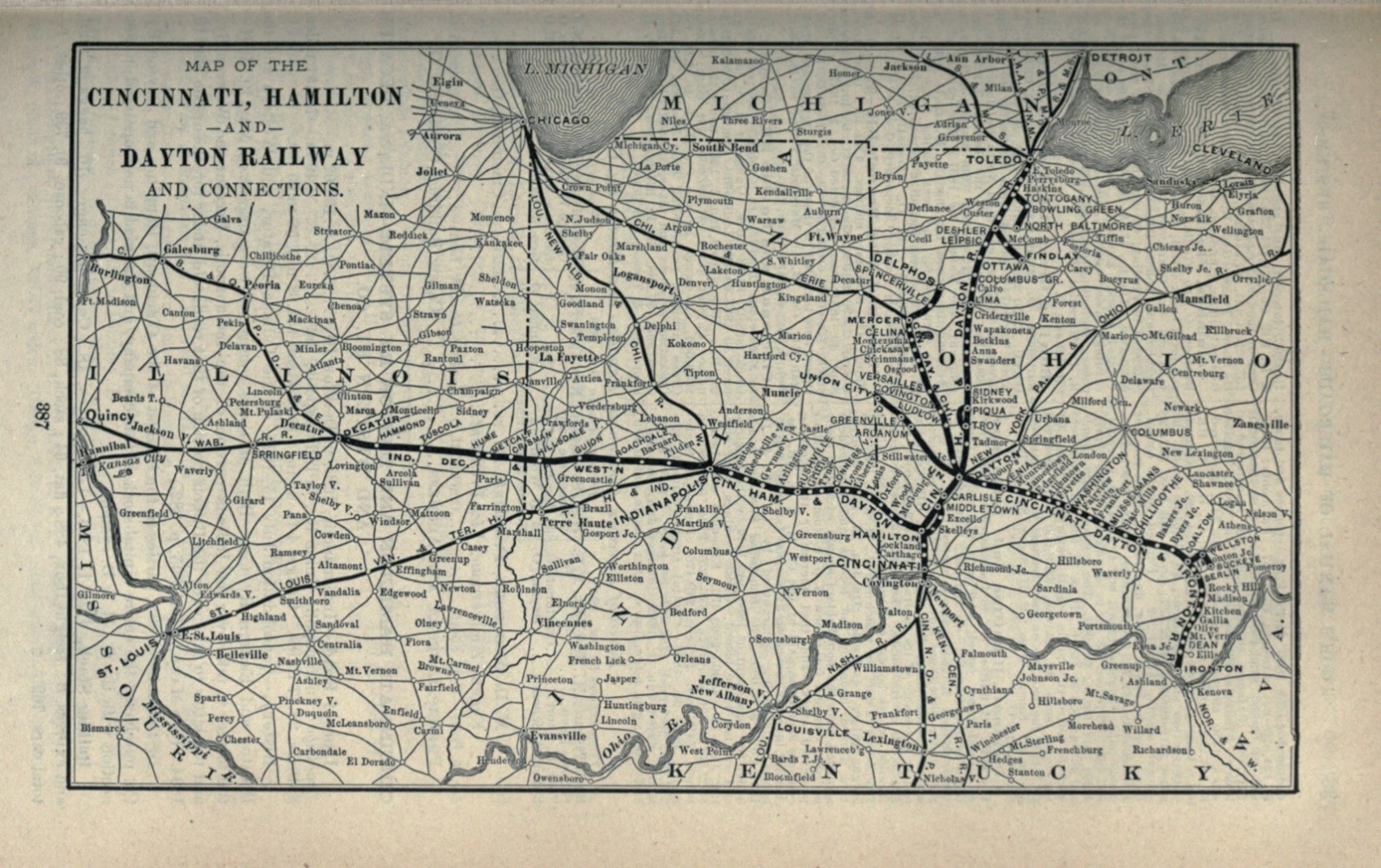 Map of CHD railway connections with other states