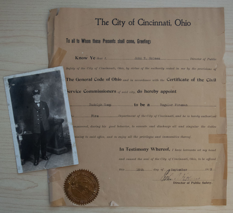 Rudy Gump, Christine's husband, a Cincinnati fireman