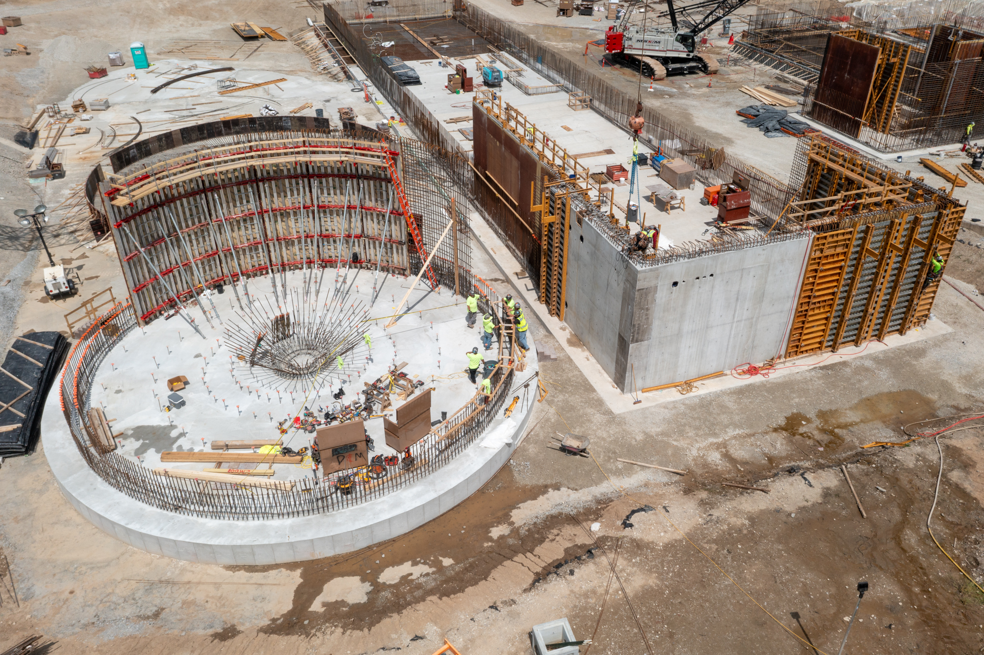 Construction of digester facility at Little Miami plant in April 2026