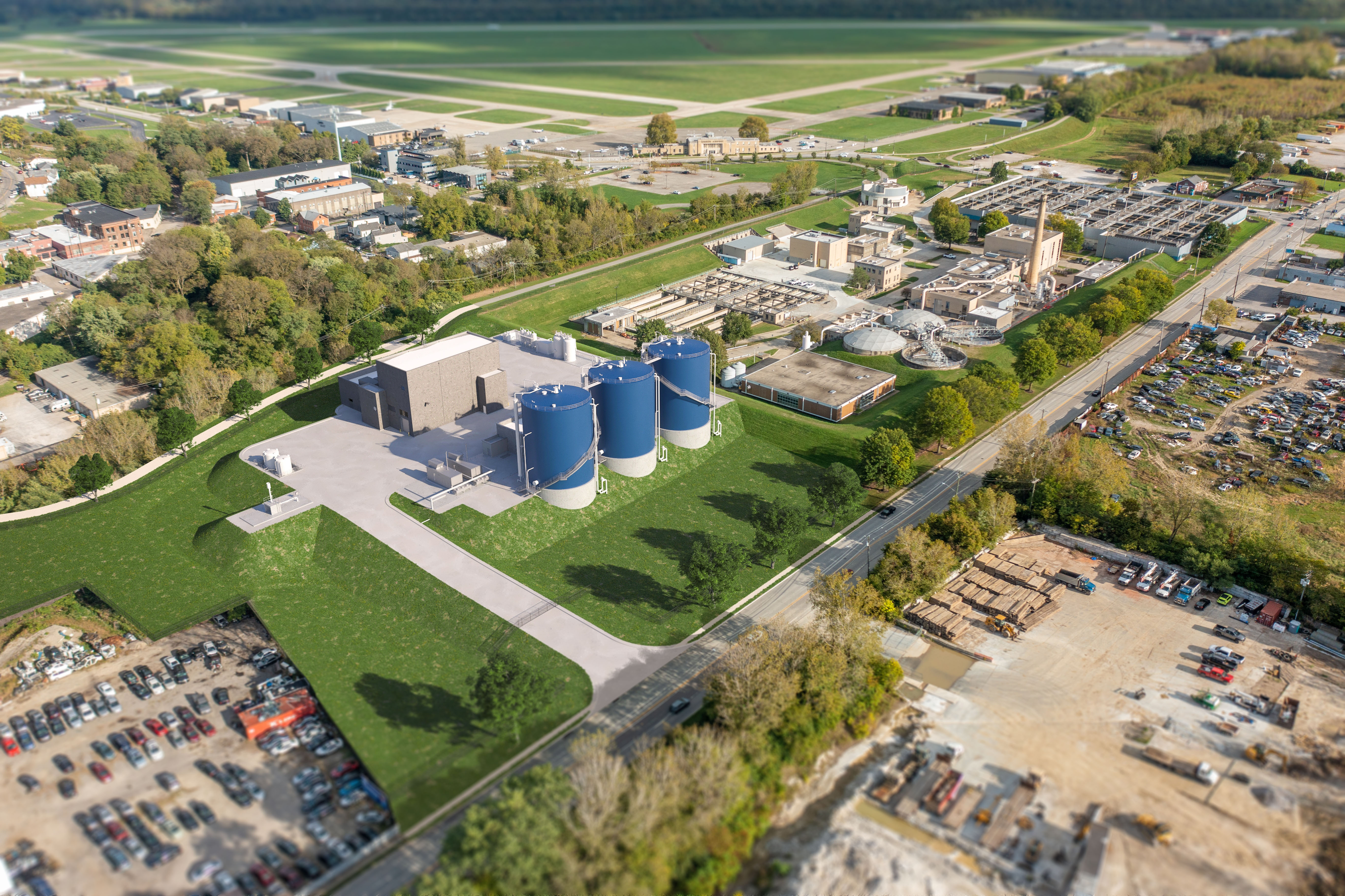 Revised artist rendering of new Anaerobic Digestion facility 